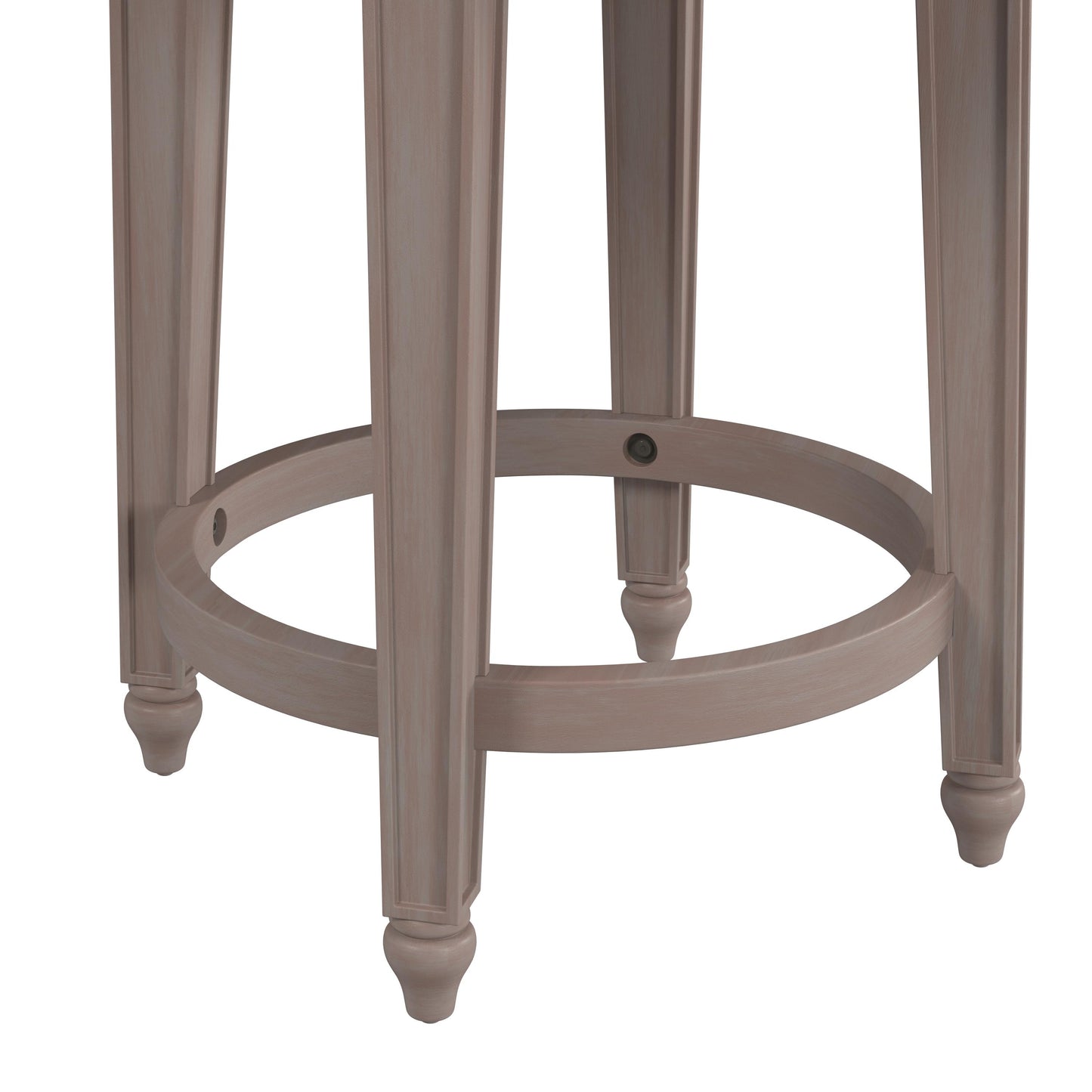 Hillsdale Furniture Adelyn Wood Counter Height Swivel Stool, Antique Gray wash with Putty Beige Fabric