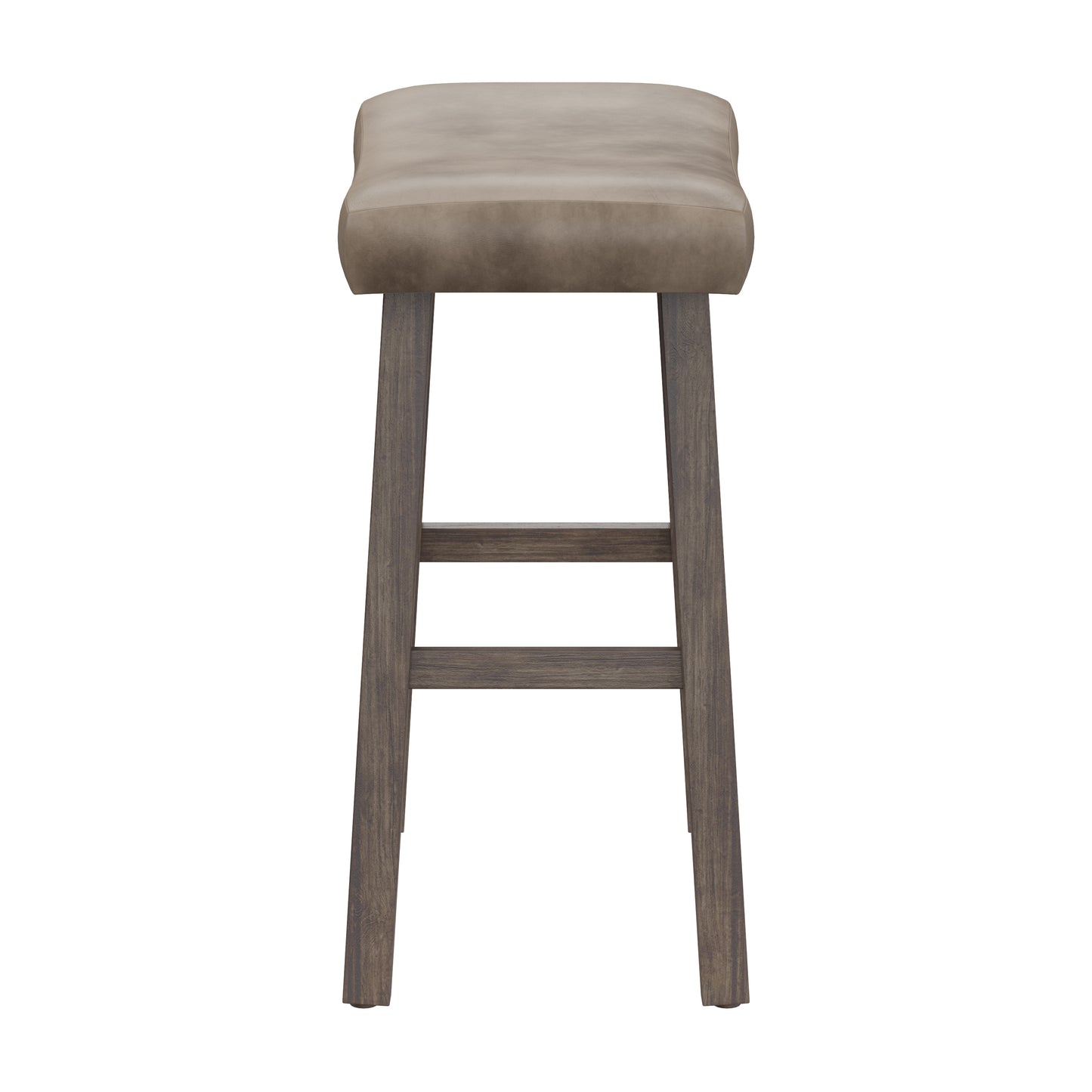 Hillsdale Furniture Saddle Wood Backless Counter Height Stool, Rustic Gray