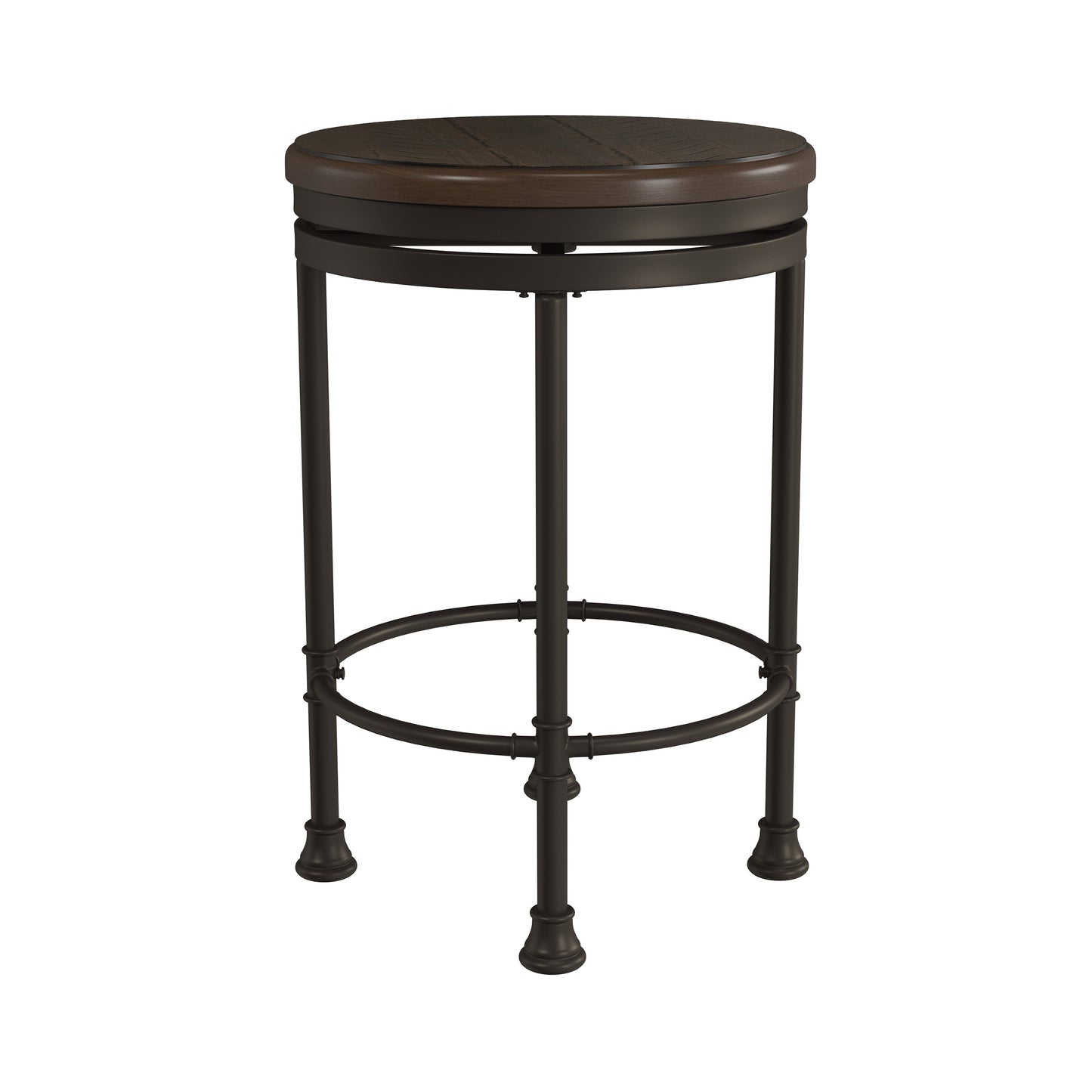 Hillsdale Furniture Casselberry Metal Backless Counter Height Swivel Stool, Brown