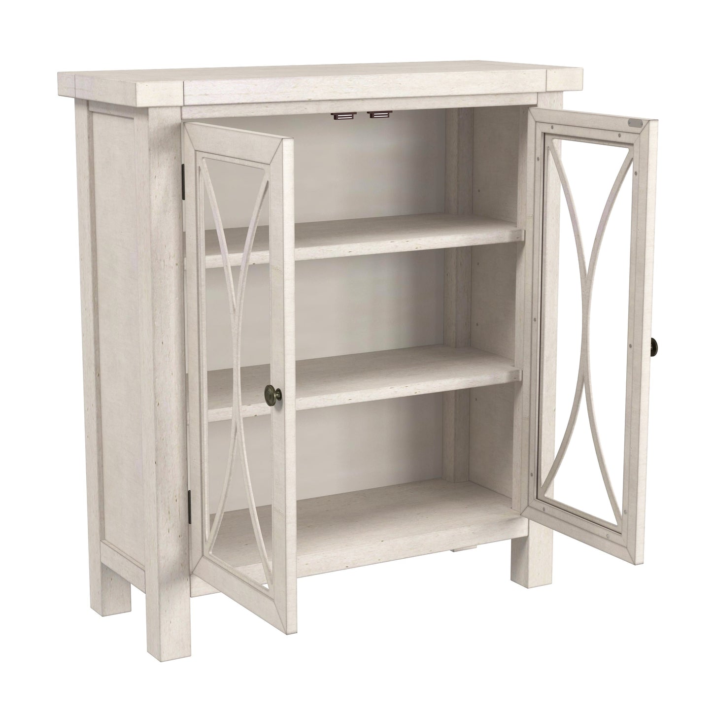 Hillsdale Furniture Bayside Wood 2 Door Console Cabinet, Antique White