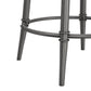 Hillsdale Furniture Jennings Wood and Metal Counter Height Swivel Stool, Rubbed Pewter Metal with Weathered Gray Wood