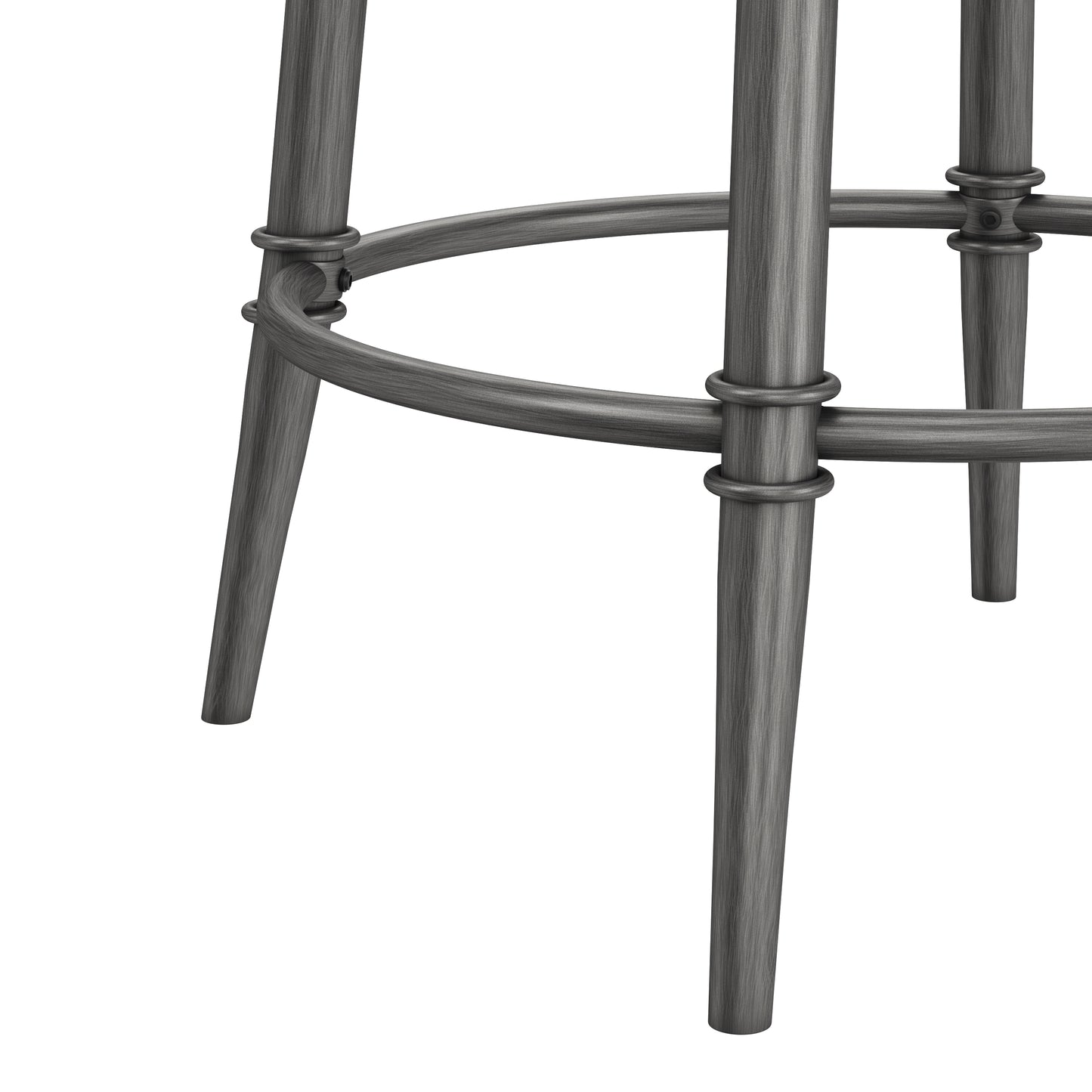 Hillsdale Furniture Jennings Wood and Metal Counter Height Swivel Stool, Rubbed Pewter Metal with Weathered Gray Wood