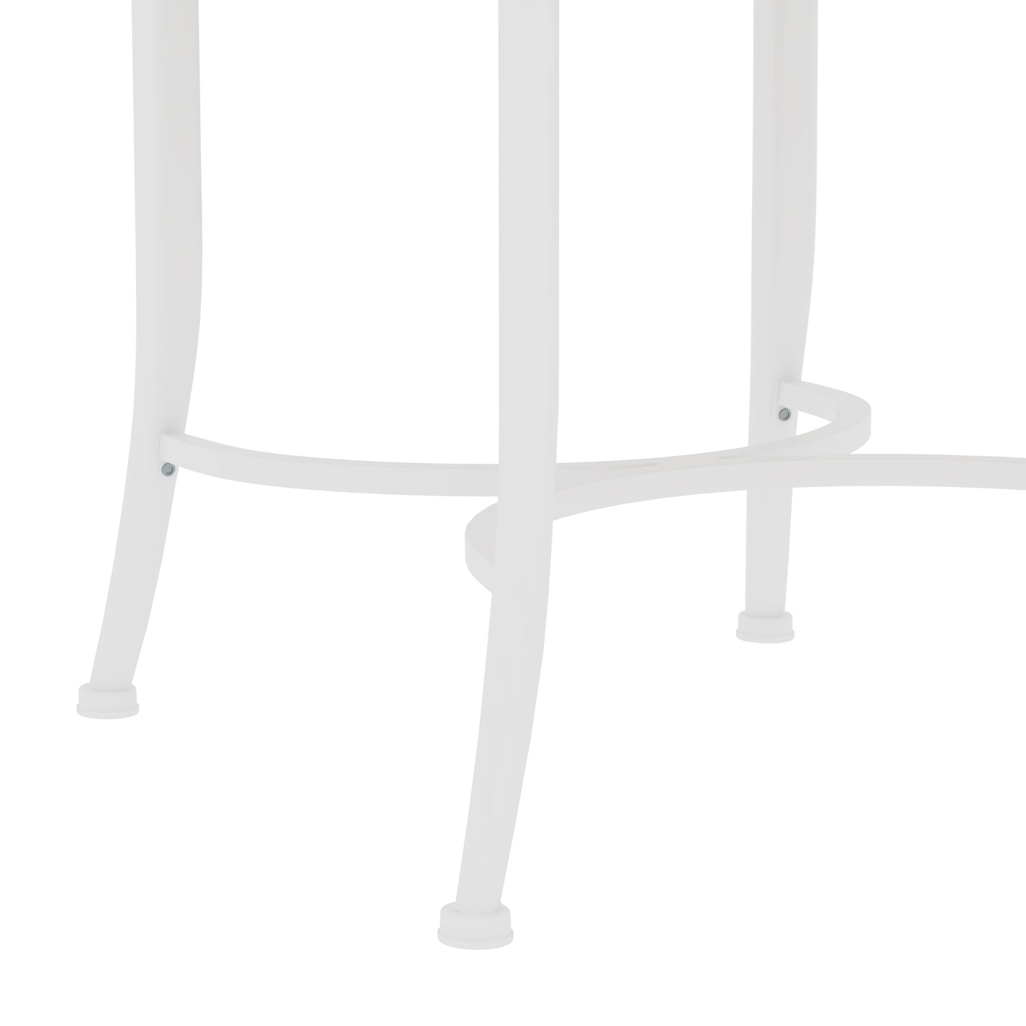 Hillsdale Furniture Canal Street Metal Vanity Stool, White