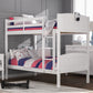 Living Essentials by Hillsdale Alexis Wood Arch Twin Over Twin Bunk Bed, White