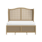 Hillsdale Furniture Sausalito Queen Wood Cane Bed, Medium Taupe