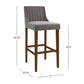 Hillsdale Furniture Lynne Wood Bar Height Stool, Walnut