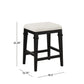 Hillsdale Furniture Arabella Wood Backless Counter Height Stool, Black Wire Brush