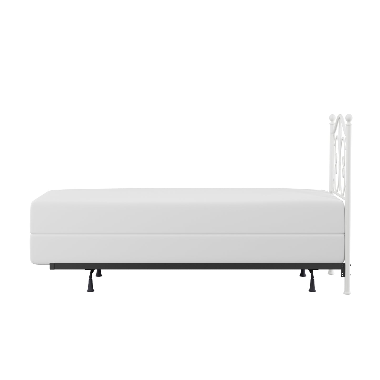 Hillsdale Furniture Ruby Twin Metal Headboard with Frame, Textured White