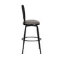 Hillsdale Furniture Queensridge Metal Swivel Bar Height Stool, Black with Silver