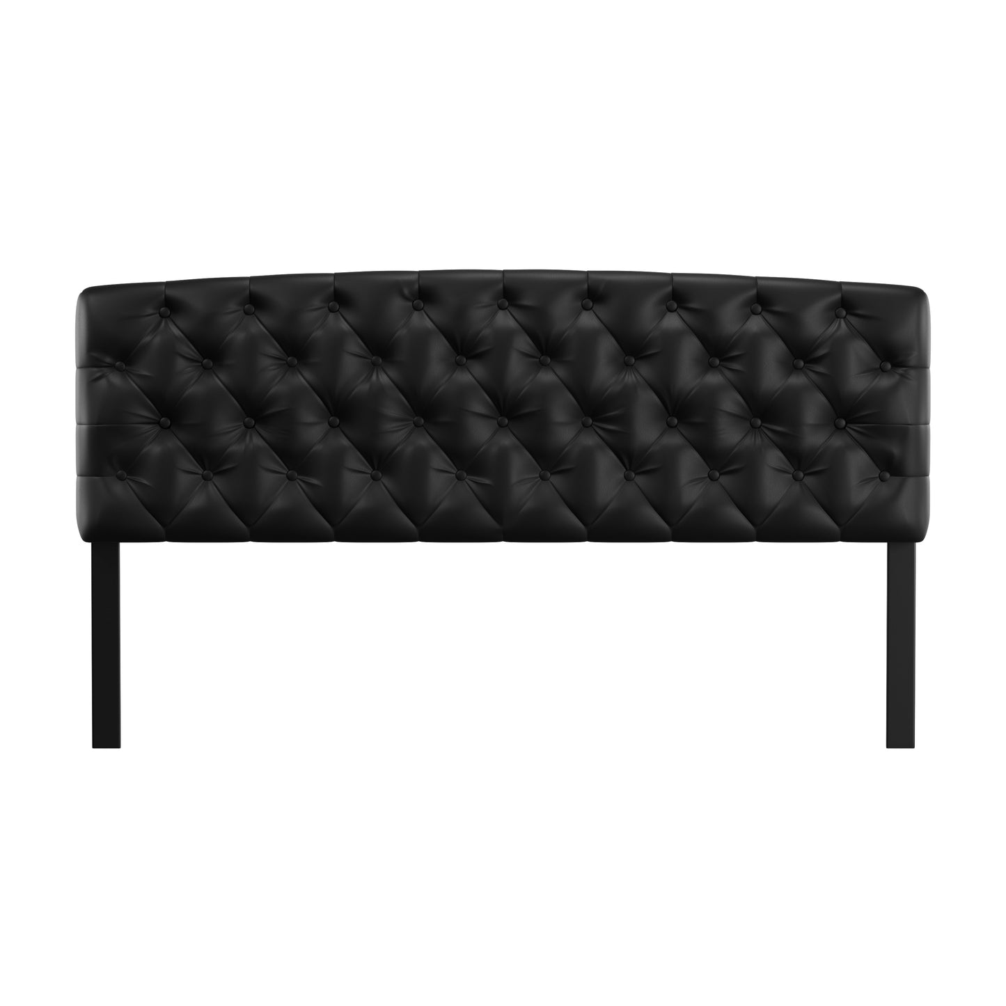 Hillsdale Furniture Hawthorne King/Cal King Upholstered Headboard, Black Faux Leather