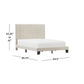 Hillsdale Furniture Crestone Upholstered Adjustable Height Queen Platform Bed, Cream