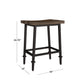 Hillsdale Furniture Trevino Metal Backless Counter Height Stool, Set of 2, Distressed Walnut