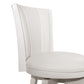 Hillsdale Furniture Gianna Wood Counter Height Swivel Stool with Upholstered Back, White