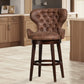 Hillsdale Furniture Mid-City Upholstered Wood Swivel Counter Height Stool, Chocolate