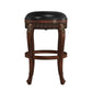 Hillsdale Furniture Fleur De Lis Wood Backless Bar Height Swivel Stool, Distressed Cherry with Copper Highlights