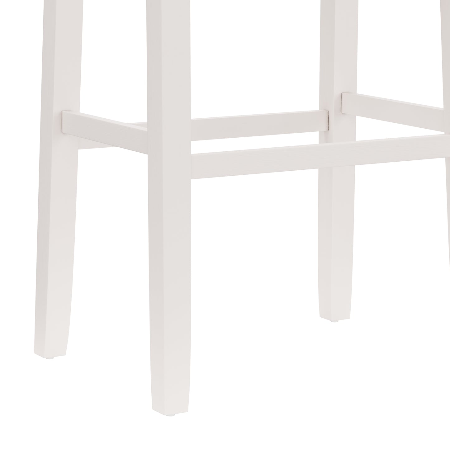 Hillsdale Furniture Fiddler Wood Backless Bar Height Stool, White