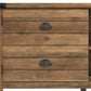 Living Essentials by Hillsdale Prestwick Gaming Ready Wood 70 inch TV Stand with 2 Doors and Shelves, Knotty Oak