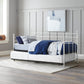 Hillsdale Furniture Providence Metal Twin Daybed with Roll Out Trundle, Soft White