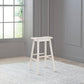 Hillsdale Furniture Moreno Wood Backless Bar Height Stool, Sea White