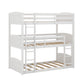 Living Essentials by Hillsdale Alexis Wood Arch Triple Twin Bunk Bed, White