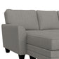 Hillsdale Furniture Daniel Upholstered Reversible Chaise Sectional with Storage Ottoman, Nature Gray