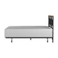 Hillsdale Furniture Ashford Metal Full/Queen Headboard with Frame, Black with Oak Finished Wood