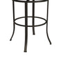 Hillsdale Furniture Dundee Commercial Grade Metal Bar Height Swivel Stool, Dark Coffee