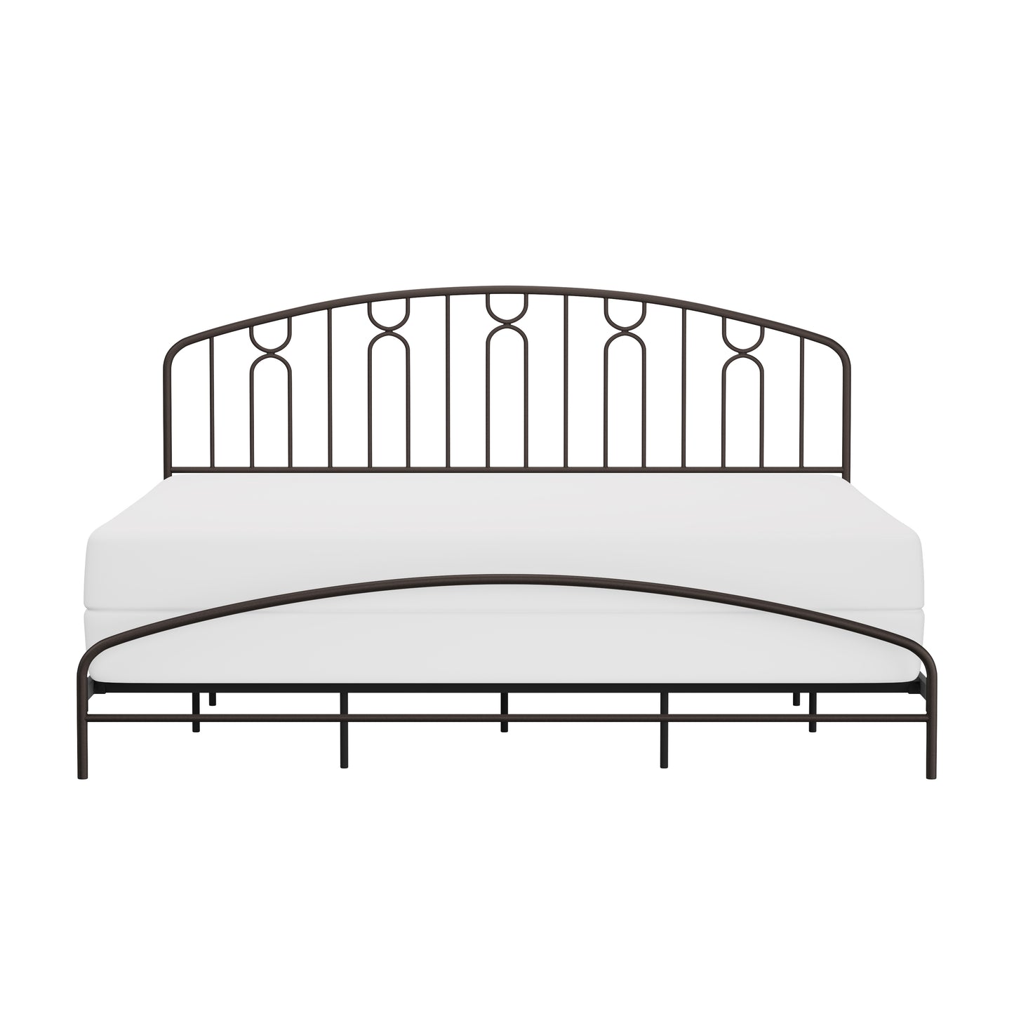 Hillsdale Furniture Riverbrooke Metal Arch Scallop King Bed, Bronze