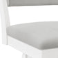 Hillsdale Furniture Clarion Wood and Upholstered Bar Height Swivel Stool, Sea White