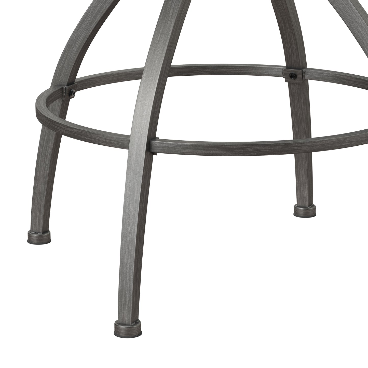 Hillsdale Furniture Worland Backless Metal Adjustable Height Swivel Stool, Gray Metal with Charcoal Finished Wood