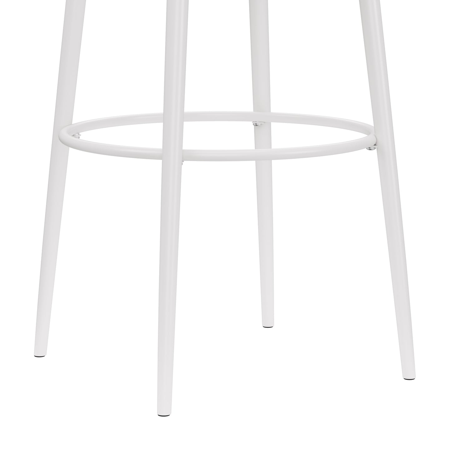 Hillsdale Furniture Aubrie Metal Backless Bar Height Swivel Stool, White