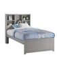 Hillsdale Kids and Teen Caspian Twin Bookcase Bed with Nightstand, Gray