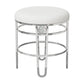 Hillsdale Furniture Dessa Glam Metal Vanity Stool, Chrome