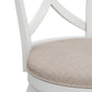 Hillsdale Furniture Ellendale Wood Counter Height Swivel Stool, White with Beige Fabric