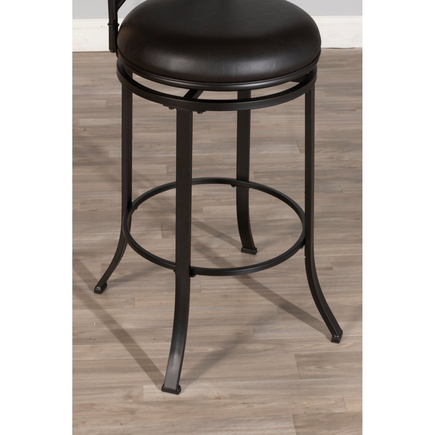 Hillsdale Furniture Trevelian Metal Swivel Bar Height Stool, Dark Coffee