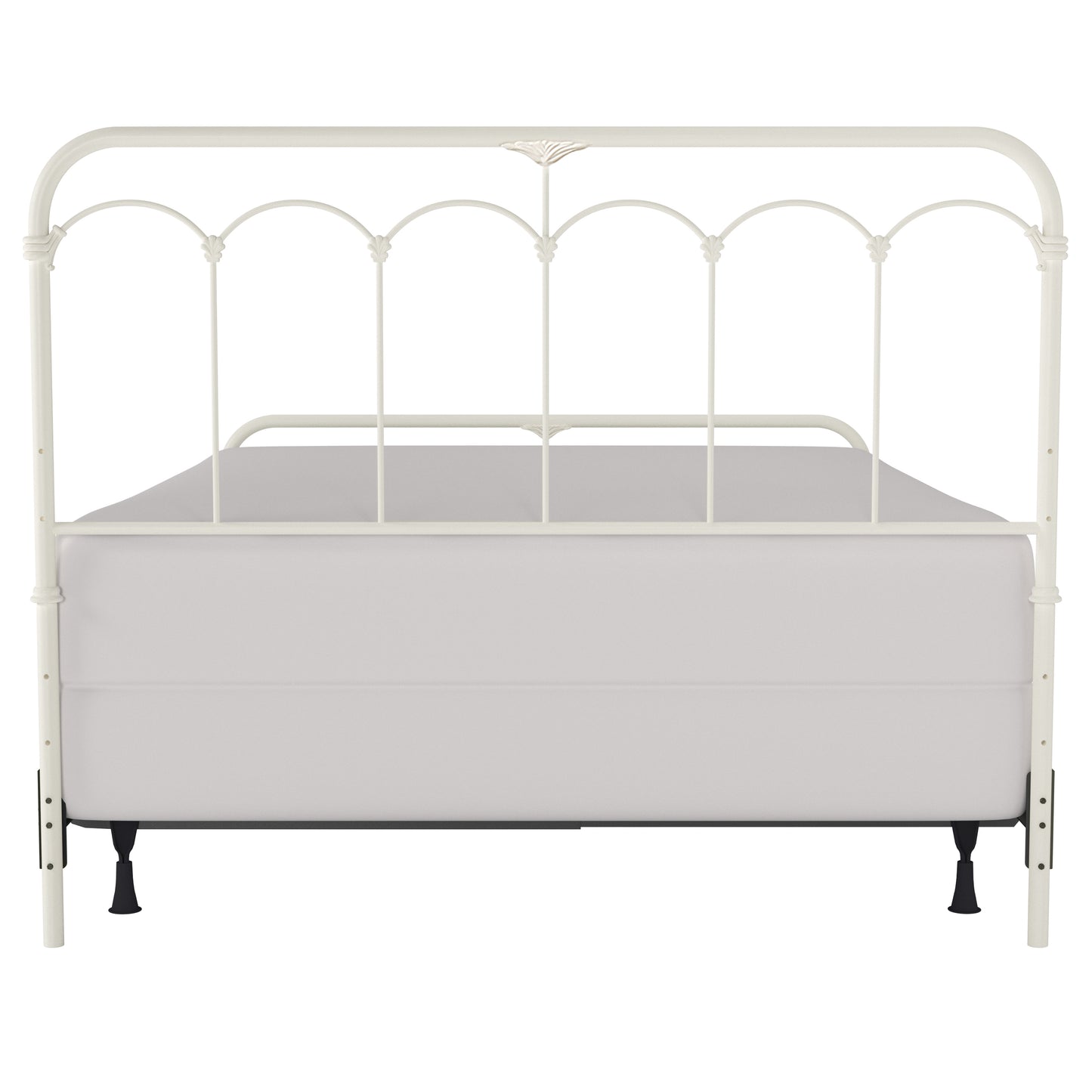 Hillsdale Furniture Jocelyn Queen Metal Bed, Soft White