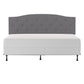 Living Essentials by Hillsdale Provence Upholstered Arch Adjustable Tufted King/Cal King Headboard with Frame, Glacier Gray Fabric