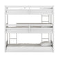 Living Essentials by Hillsdale Capri Wood Triple Bunk Bed, White