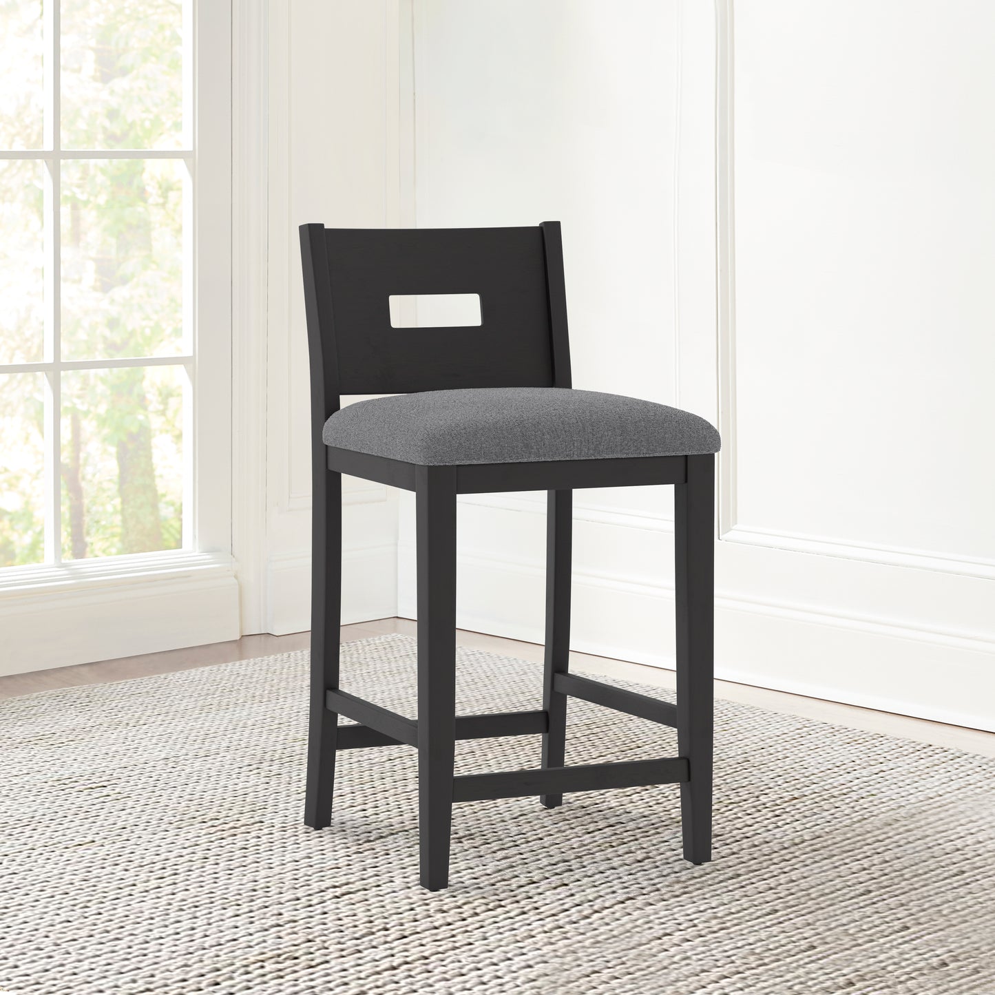 Hillsdale Furniture Allbritton Wood Counter Height Stool, Black