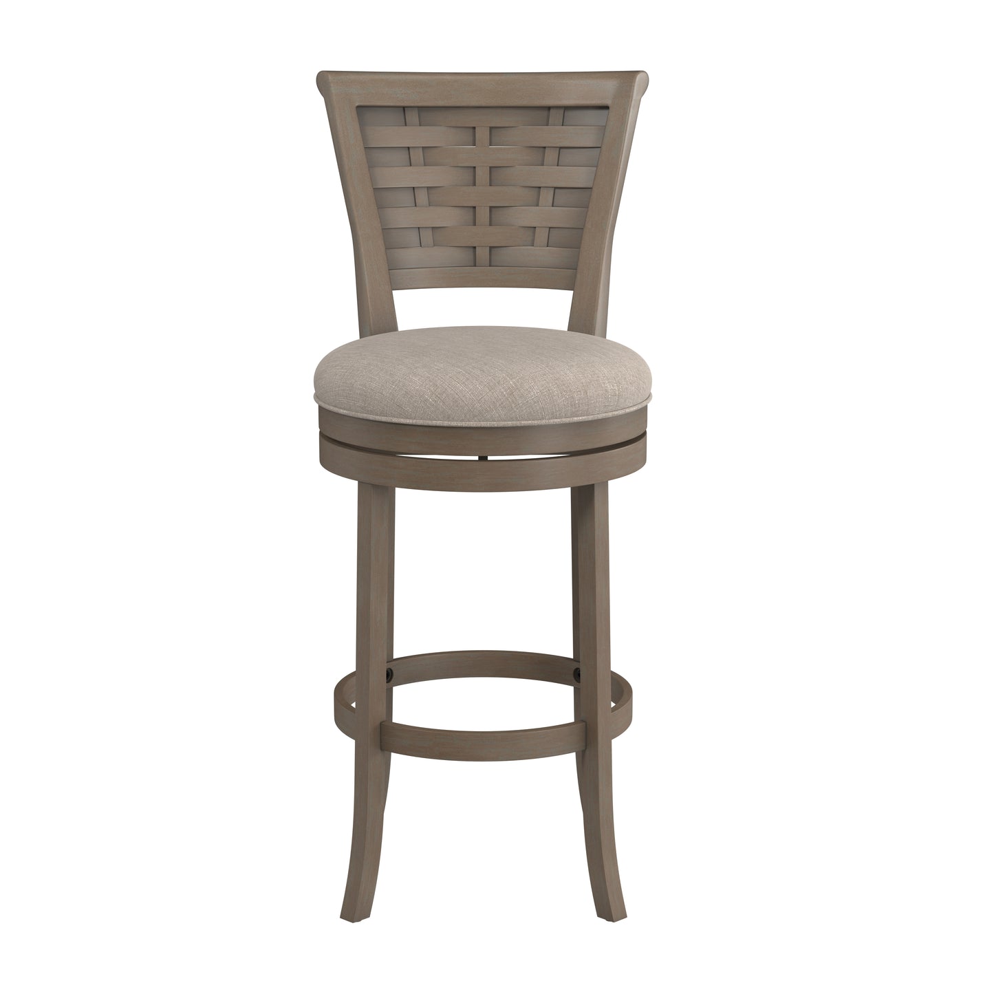 Hillsdale Furniture Thredson Wood Bar Height Swivel Stool, Light Antique Gray wash