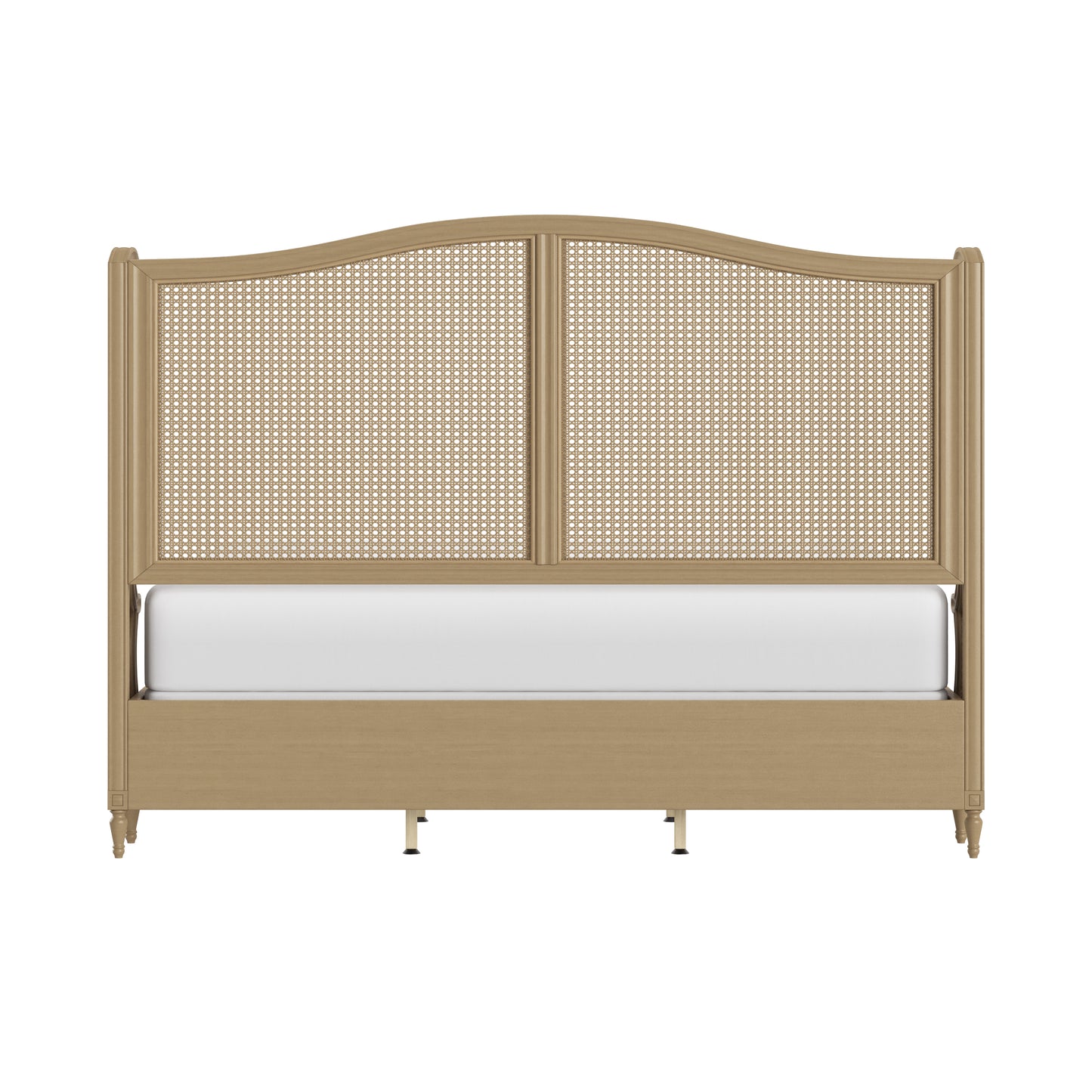 Hillsdale Furniture Sausalito King Wood Cane Bed, Medium Taupe