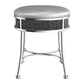 Hillsdale Furniture Roma Backless Faux Diamond Cluster Vanity Stool, Chrome