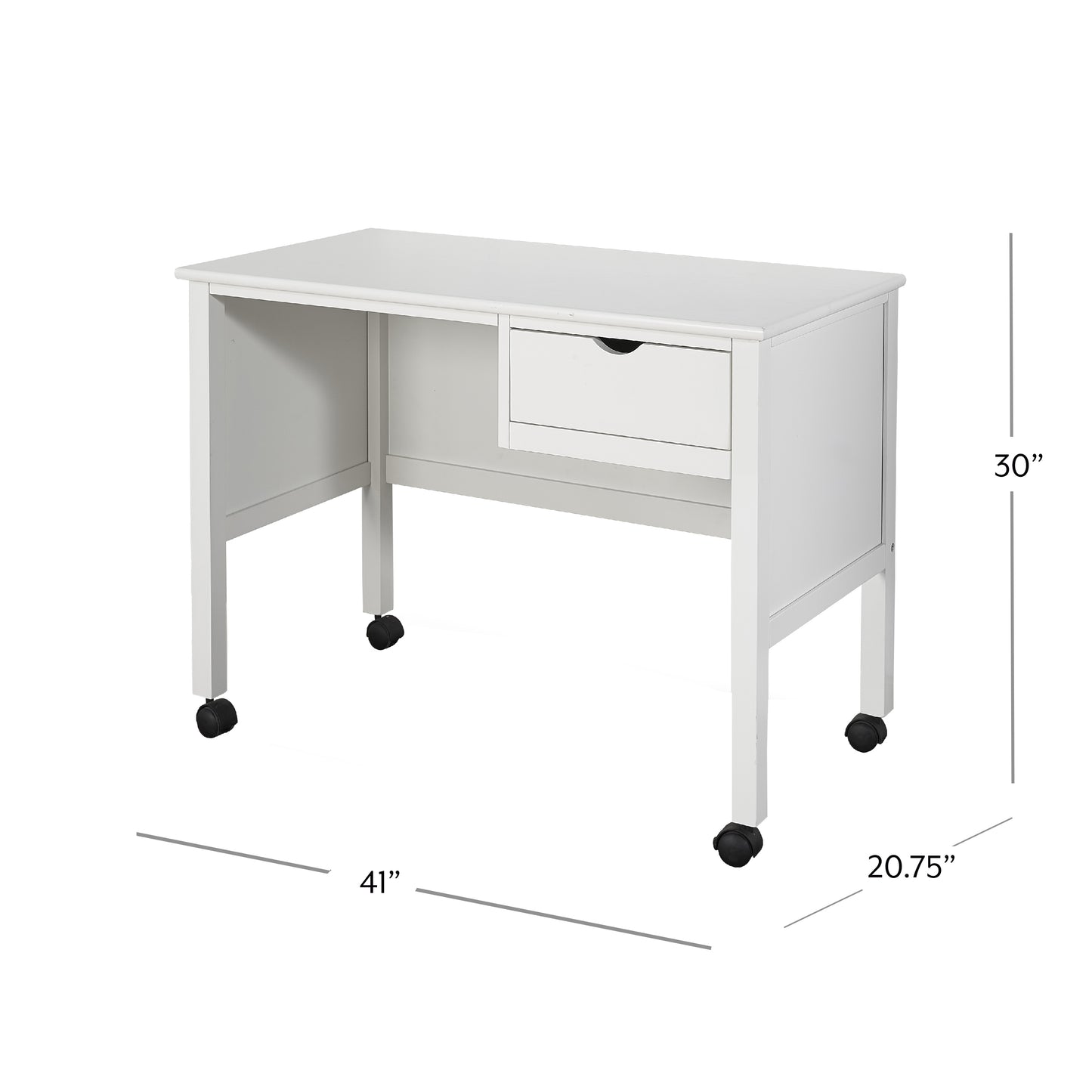 Hillsdale Kids and Teen Schoolhouse 4.0 Wood 1 Drawer Desk, White