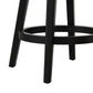 Hillsdale Furniture Dulcie Wood and Upholstered Counter Height Swivel Stool, Black