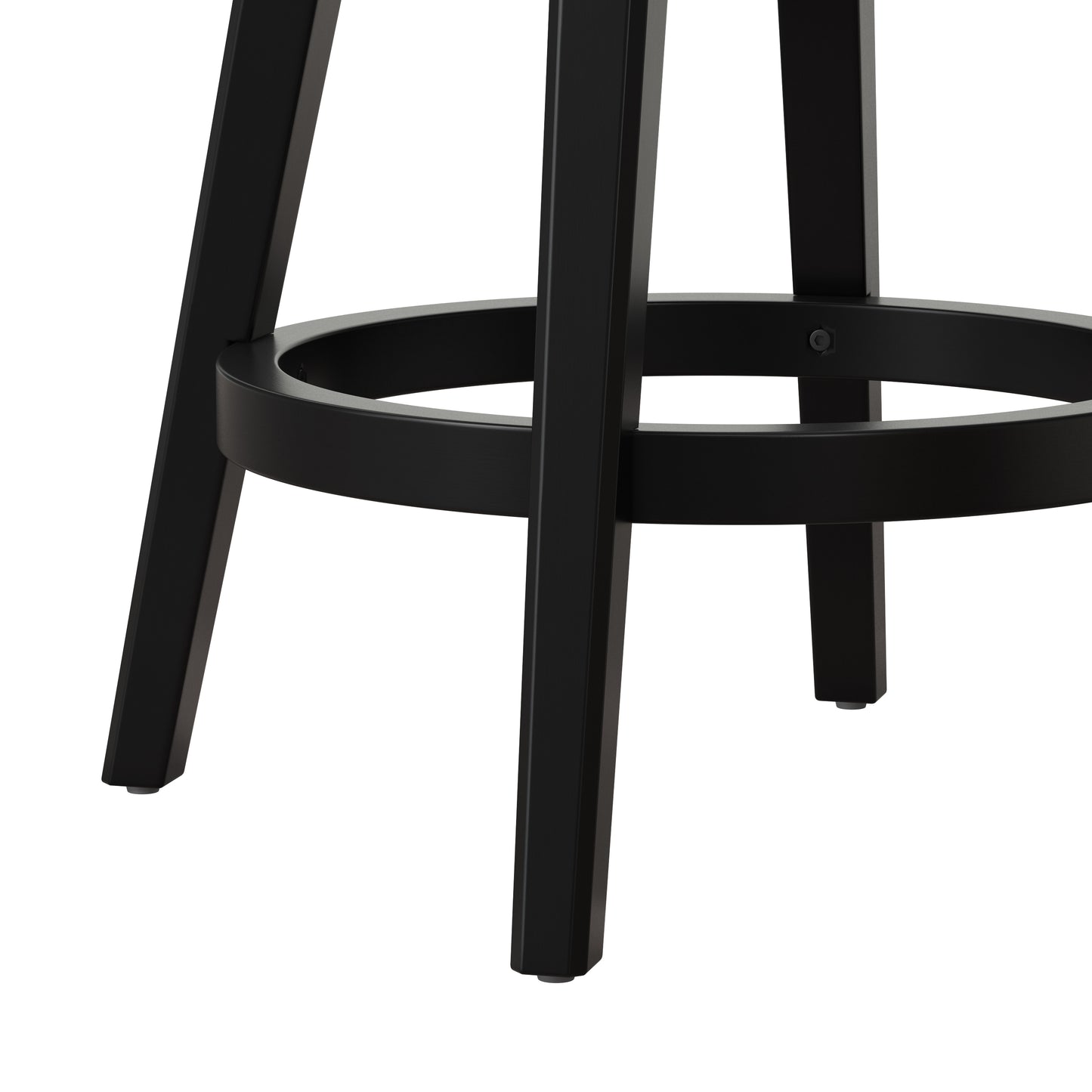 Hillsdale Furniture Dulcie Wood and Upholstered Counter Height Swivel Stool, Black