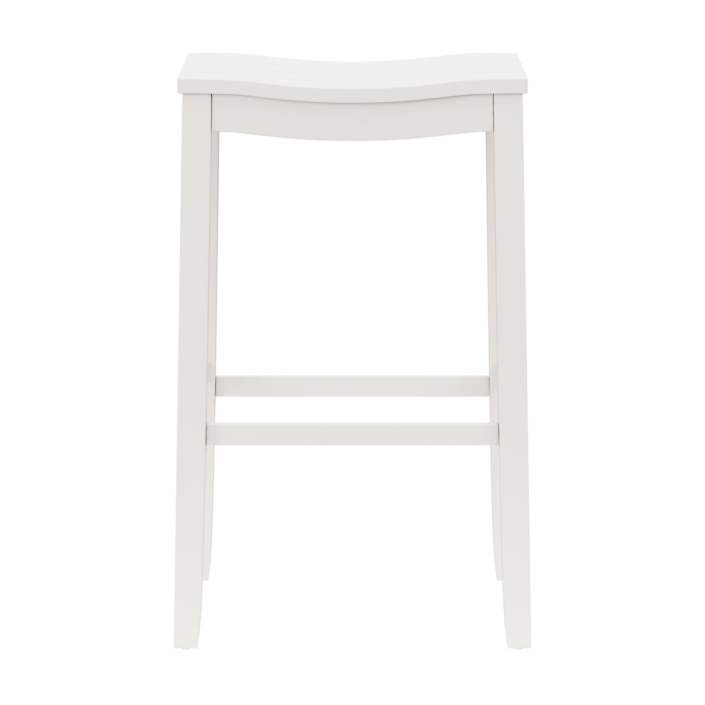 Hillsdale Furniture Fiddler Wood Backless Bar Height Stool, White