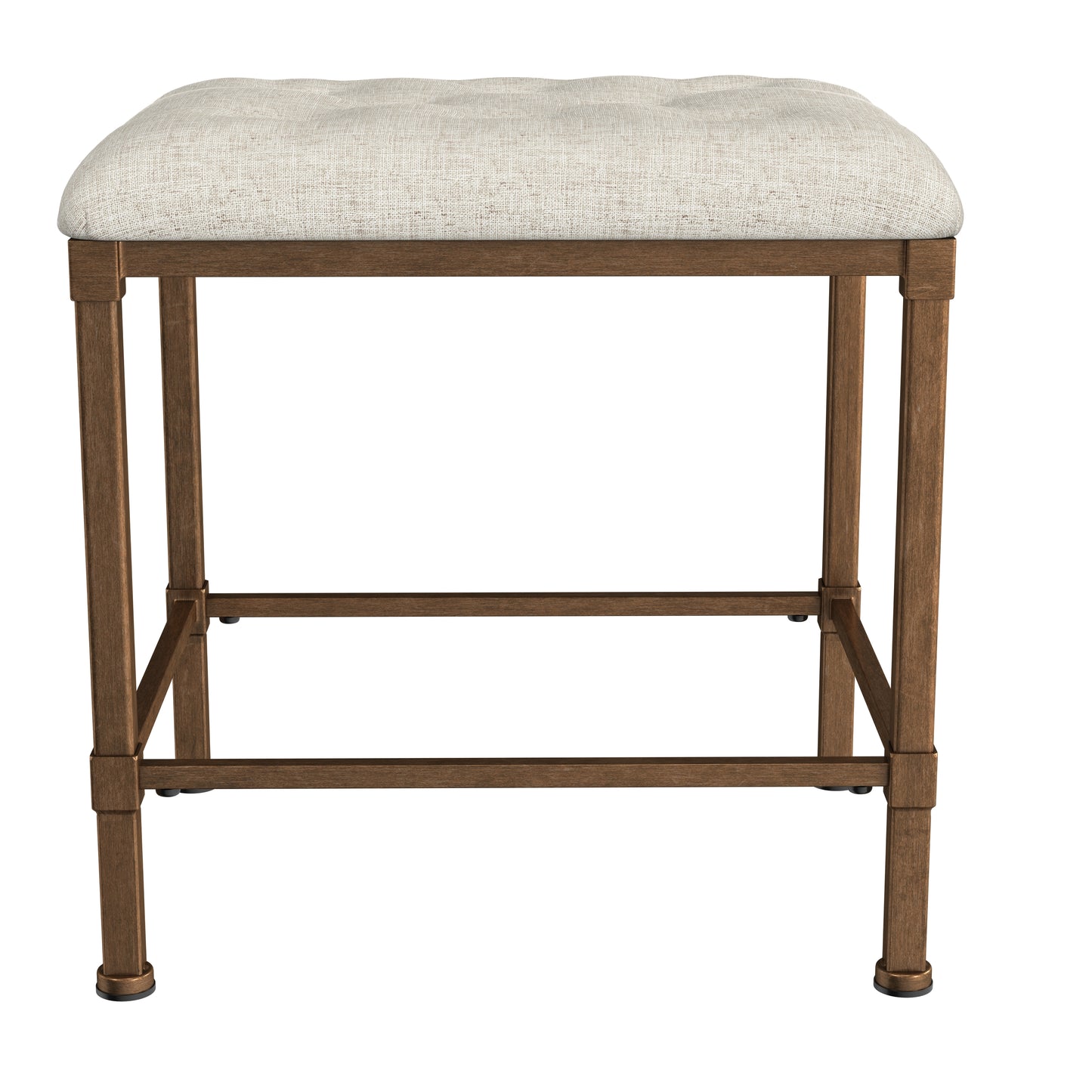 Hillsdale Furniture Katherine Backless Metal Vanity Stool, Golden Bronze