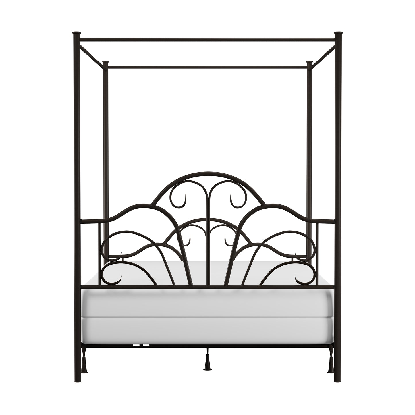 Hillsdale Furniture Dover Full Metal Canopy Bed, Textured Black