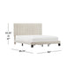 Hillsdale Furniture Crestone Upholstered Adjustable Height King Platform Bed, Cream