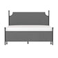 Hillsdale Furniture McArthur King Metal and Upholstered Bed, Matte Black with Gray Fabric